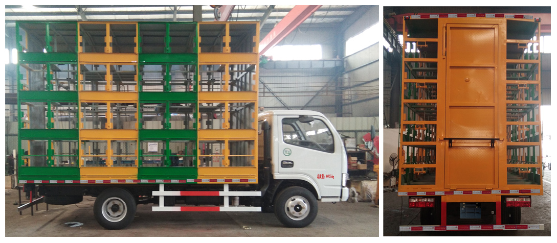 不帶生活間4層，兩邊固定意蜂箱64箱